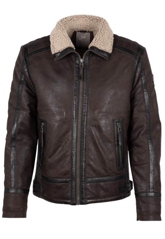 Куртка кожаная утеплённая мужская Gipsy GM Anchorage